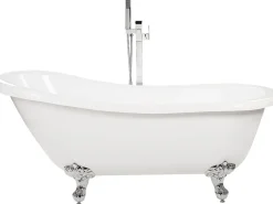 New Beliani Kylpyamme Vapaasti Seisova Valkoinen 170 X 76 Cm Cayman