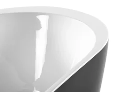 Hot Beliani Kylpyamme Vapaasti Seisova Musta 150 X 75 Cm Nevis