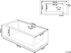 Online Beliani Kylpyamme Vapaasti Seisova Valkoinen 170 X 81 Cm Rios