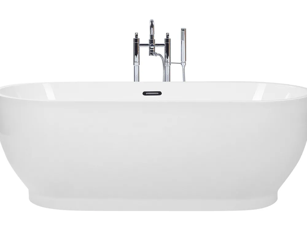 Kylpy- & Poreammeet<Beliani Kylpyamme Vapaasti Seisova Valkoinen 170 X 78 Cm Levera