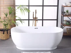 Kylpy- & Poreammeet<Beliani Kylpyamme Vapaasti Seisova Valkoinen 170 X 78 Cm Levera