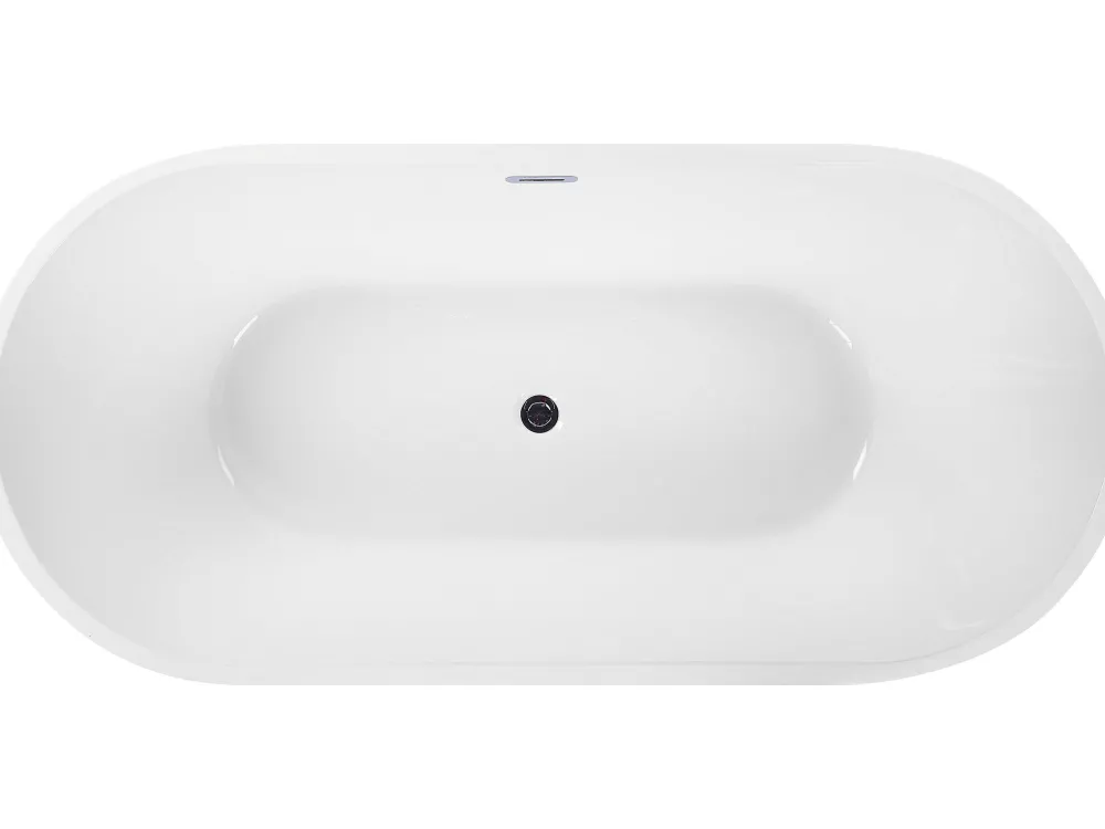 Kylpy- & Poreammeet<Beliani Kylpyamme Vapaasti Seisova Valkoinen 170 X 78 Cm Levera