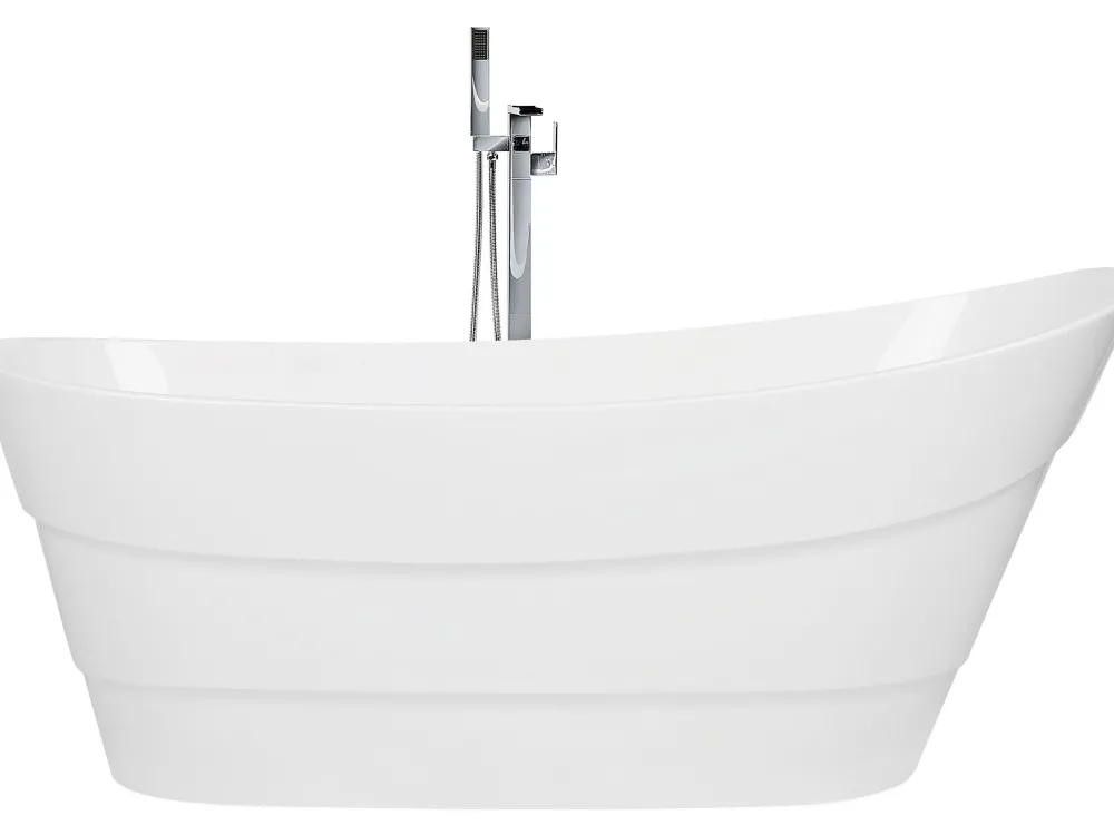 Shop Beliani Kylpyamme Vapaasti Seisova Valkoinen 170 X 73 Cm Buenavista