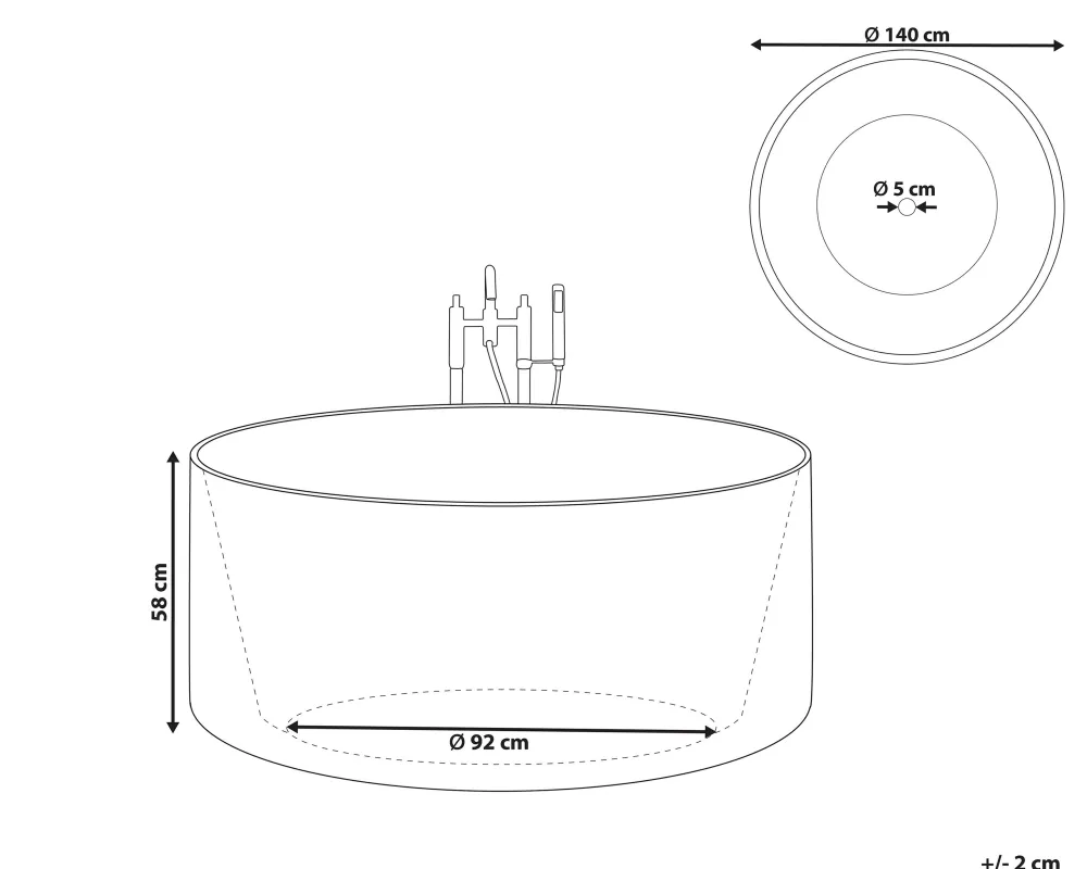 Kylpy- & Poreammeet<Beliani Kylpyamme Vapaasti Seisova Valkoinen 140 Cm Ibiza