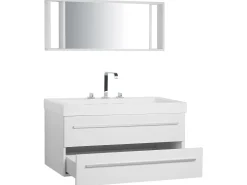 Flash Sale Beliani Kylpyhuoneen Kalusteet 3 Osaa Valkoinen Almeria