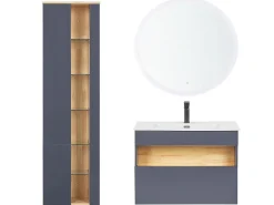 Säilytys<Beliani Kylpyhuoneen Kalusteet 3 Osaa Harmaa Figueres