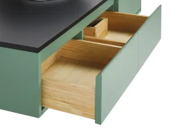 Säilytys<Beliani Kylpyhuoneen Kalusteet 4 Osaa Vihrea/Vaalea Puu Zaragoza