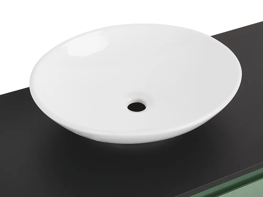 Säilytys<Beliani Kylpyhuoneen Kalusteet 4 Osaa Vihrea/Vaalea Puu Zaragoza