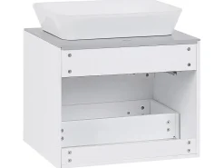 New Beliani Kylpyhuoneen Kalusteet 3 Osaa Valkoinen Manzon