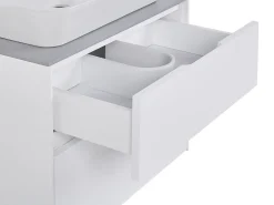 New Beliani Kylpyhuoneen Kalusteet 3 Osaa Valkoinen Manzon