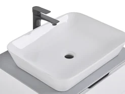 New Beliani Kylpyhuoneen Kalusteet 3 Osaa Valkoinen Manzon