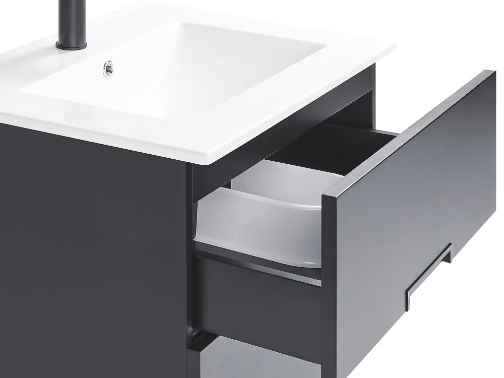 Säilytys<Beliani Kylpyhuoneen Kalusteet 4 Osaa Musta Tudela