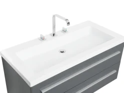 Fashion Beliani Kylpyhuoneen Kalusteet 3 Osaa Harmaa Almeria