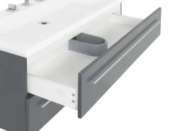 Fashion Beliani Kylpyhuoneen Kalusteet 3 Osaa Harmaa Almeria