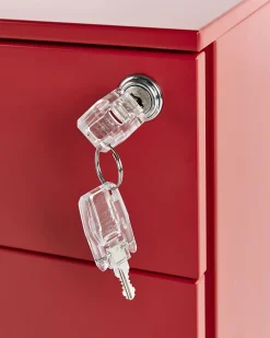 Hot Beliani Laatikosto Metalli 3 Laatikkoa Punainen Bolsena