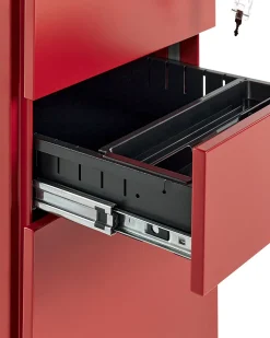 Hot Beliani Laatikosto Metalli 3 Laatikkoa Punainen Bolsena