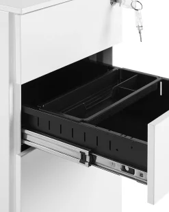 Säilytys<Beliani Laatikosto Metalli 3 Laatikkoa Valkoinen Bolsena