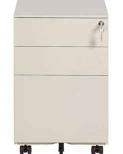 Säilytys<Beliani Laatikosto Teras 3 Laatikkoa Vaalea Beige Cami