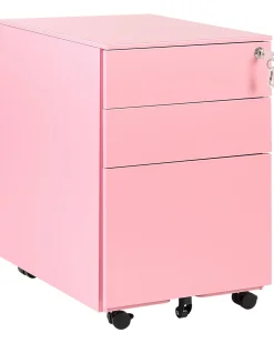 Säilytys<Beliani Laatikosto Teras 3 Laatikkoa Vaaleanpunainen Cami