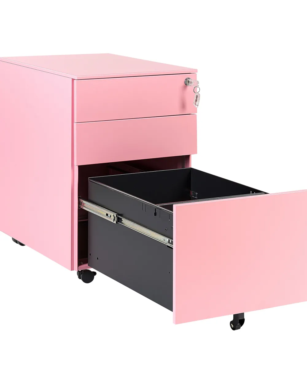 Säilytys<Beliani Laatikosto Teras 3 Laatikkoa Vaaleanpunainen Cami