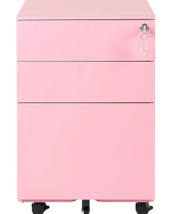 Säilytys<Beliani Laatikosto Teras 3 Laatikkoa Vaaleanpunainen Cami