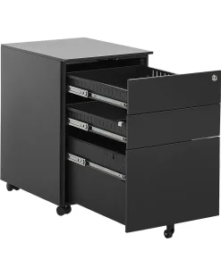 Hot Beliani Laatikosto Teras 3 Laatikkoa Musta Cami