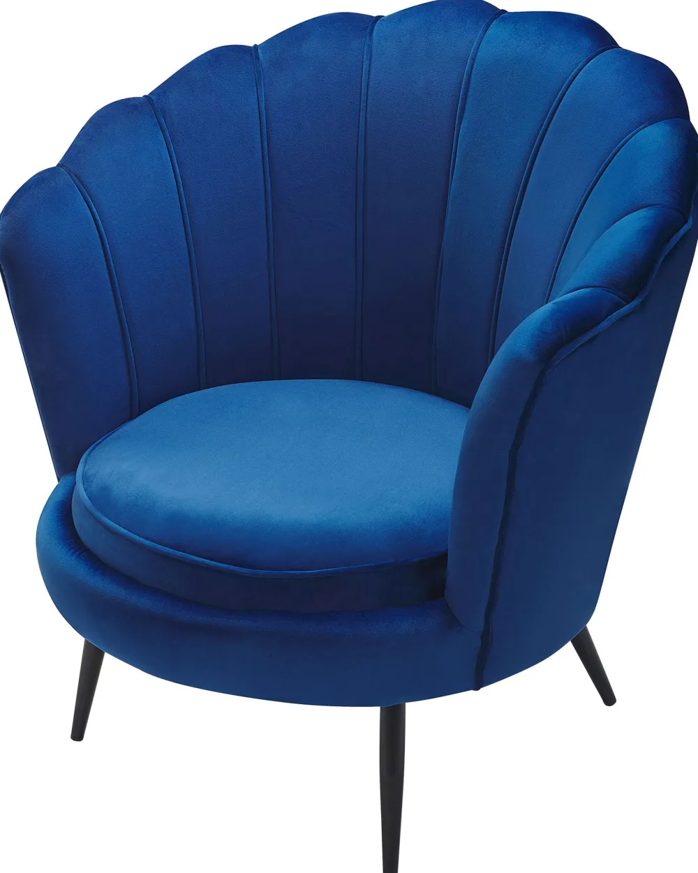 Nojatuolit<Beliani Laivastonsininen Samettinen Nojatuoli Lovikka