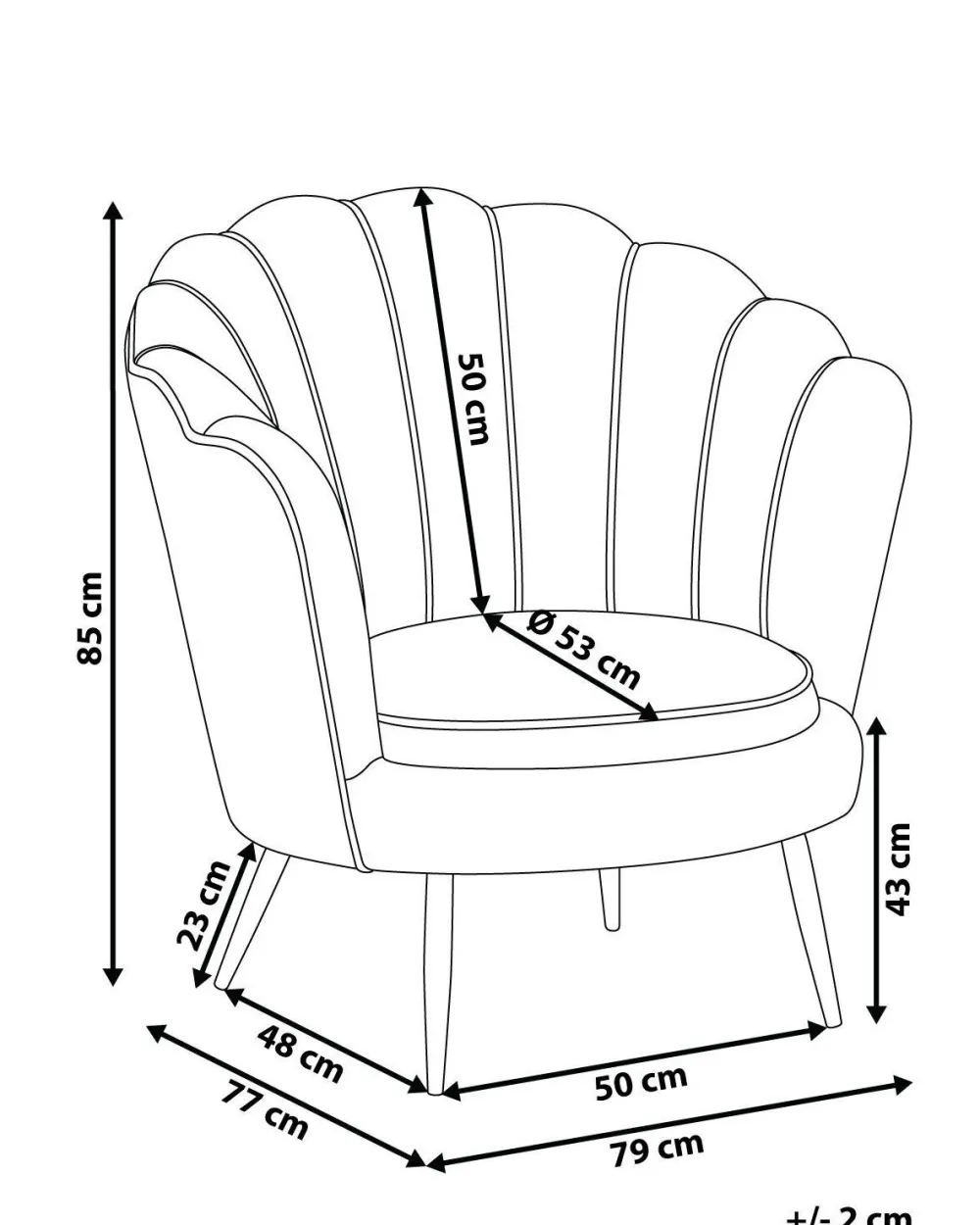 Nojatuolit<Beliani Laivastonsininen Samettinen Nojatuoli Lovikka