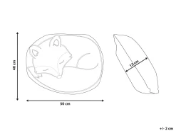 Tekstiilit<Beliani Lasten Tyyny Kettu 50 X 40 Cm Harmaa Dhanbad