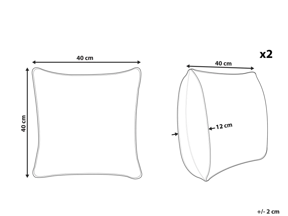 Shop Beliani Lasten Tyyny 2Kpl 40 X 40 Cm Keltainen Radzkot