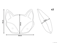 Lastenhuone<Beliani Lasten Tyyny 2Kpl 50 X 40 Cm Keltainen Vadodara