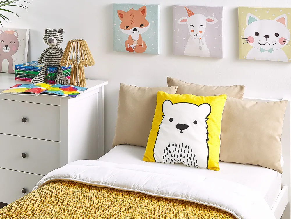 Lastenhuone<Beliani Lasten Tyyny 2Kpl 45 X 45 Cm Keltainen Waranasi