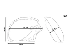 Cheap Beliani Lasten Tyyny 2Kpl 46 X 36 Cm Ruskea Benagulru