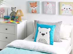 Tekstiilit<Beliani Lasten Tyyny 2Kpl 45 X 45 Cm Sininen Waranasi