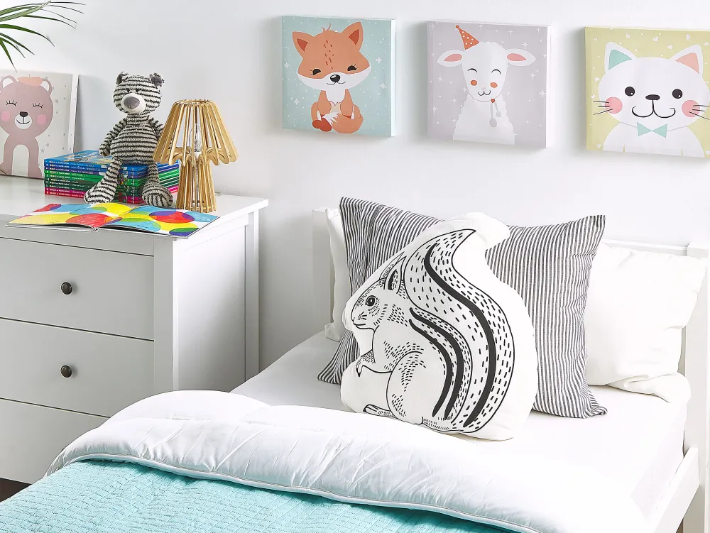 Lastenhuone<Beliani Lasten Tyyny 2Kpl 42 X 48 Cm Valkoinen/Musta Kolkata