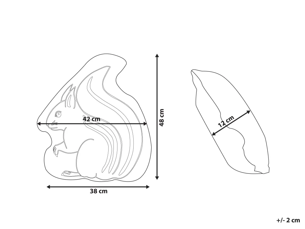 Lastenhuone<Beliani Lasten Tyyny Orava 42 X 48 Cm Musta/Valkoinen Kolkata