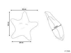 Outlet Beliani Lasten Tyyny Tahti 40 X 40 Cm Harmaa Bhopal