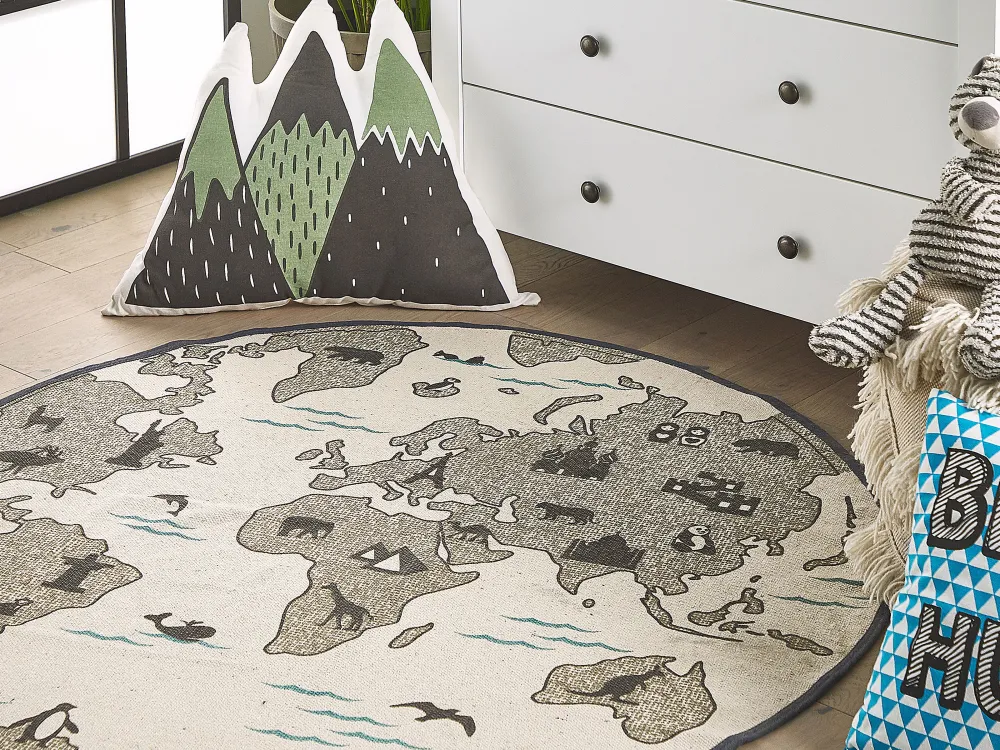 Lastenhuone<Beliani Lasten Tyyny Vuoret 60 X 50 Cm Vihrea/Musta Indore