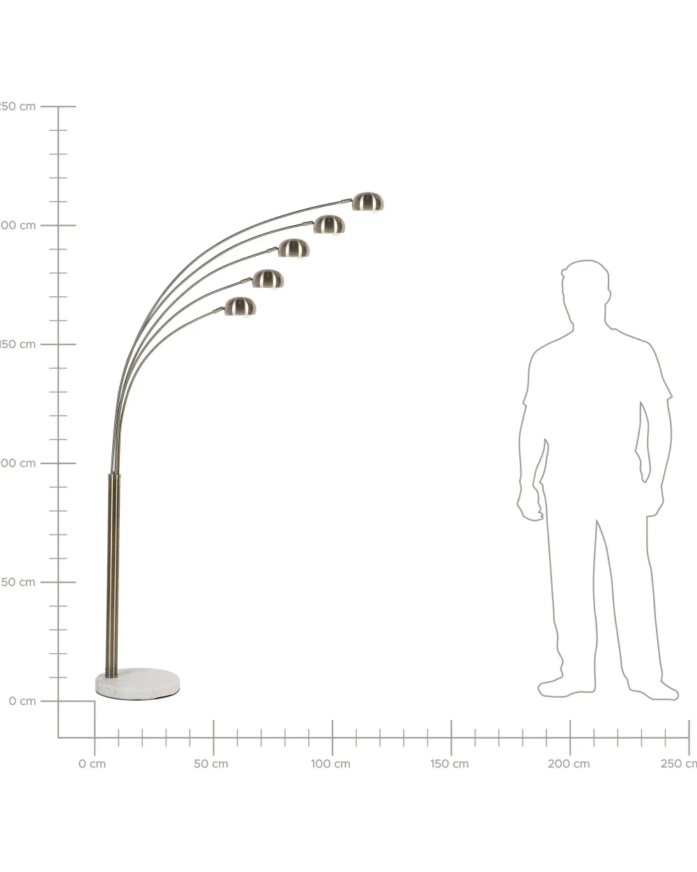 Valaisimet<Beliani Lattiavalaisin 5 Polttimoa Metalli Kulta Flinders