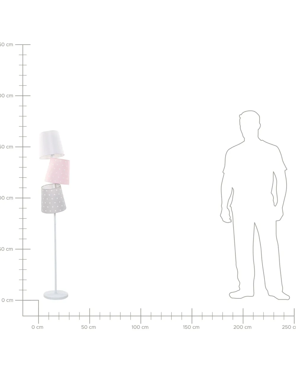 Valaisimet<Beliani Lattiavalaisin 3 Polttimoa Metalli Monivarinen Rio Grande