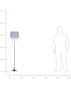 Valaisimet<Beliani Lattiavalaisin 3 Polttimoa Metalli Vaaleanharmaa Evans