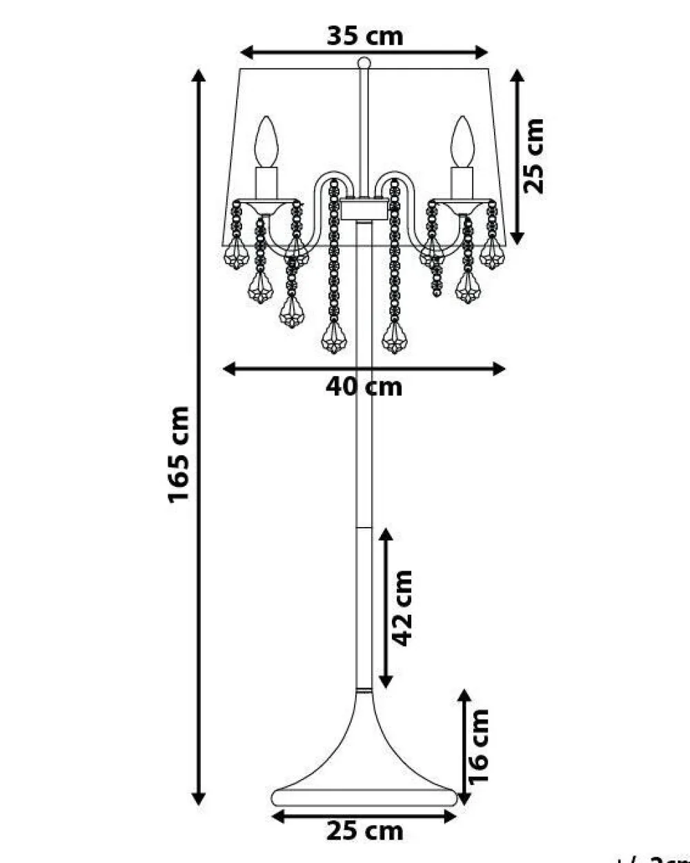 Valaisimet<Beliani Lattiavalaisin 3 Polttimoa Metalli Vaaleanharmaa Evans