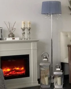 Valaisimet<Beliani Lattiavalaisin 3 Polttimoa Metalli Vaaleanharmaa Evans