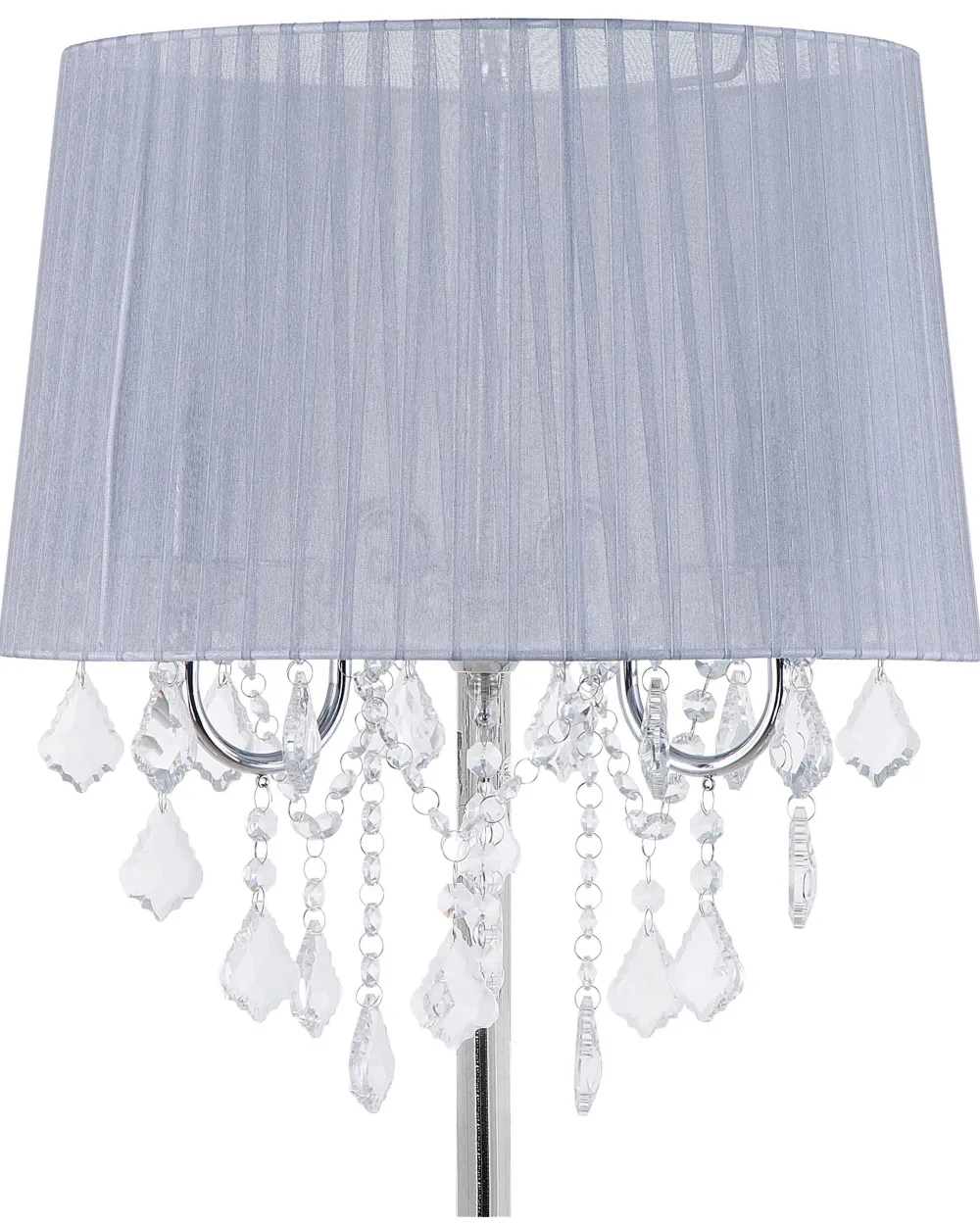 Valaisimet<Beliani Lattiavalaisin 3 Polttimoa Metalli Vaaleanharmaa Evans