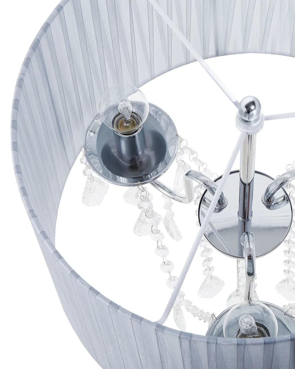 Valaisimet<Beliani Lattiavalaisin 3 Polttimoa Metalli Vaaleanharmaa Evans