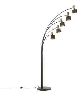 New Beliani Lattiavalaisin 5 Polttimoa Rauta Musta Anbesa