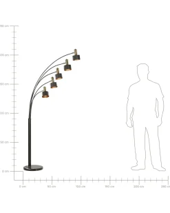 New Beliani Lattiavalaisin 5 Polttimoa Rauta Musta Anbesa