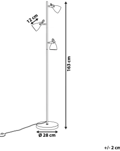 Fashion Beliani Lattiavalaisin 3 Polttimoa Betoni Vaaleanharmaa Mistago
