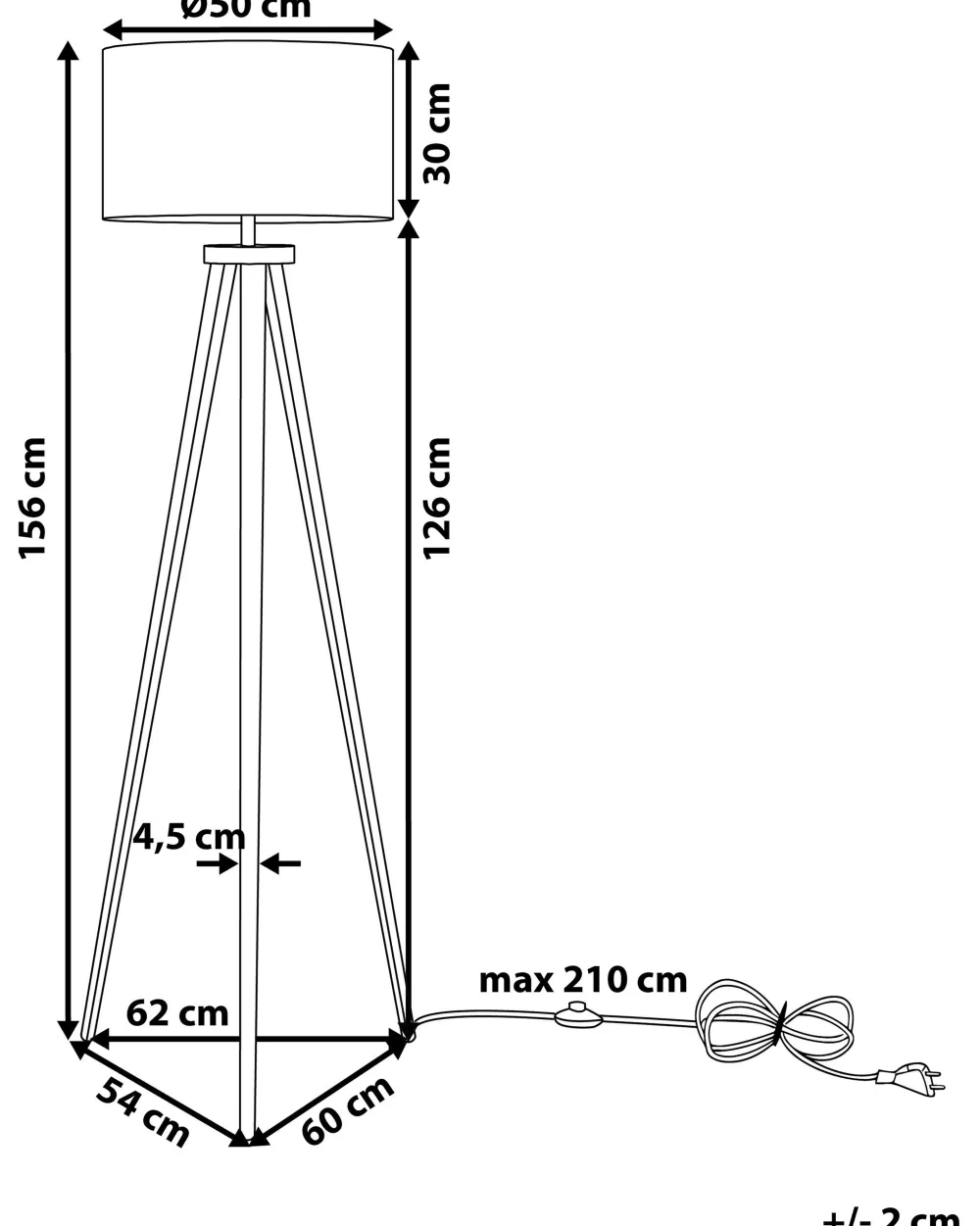 Valaisimet<Beliani Lattiavalaisin Metalli Harmaa Stiletto