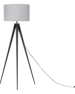 Valaisimet<Beliani Lattiavalaisin Metalli Harmaa Stiletto